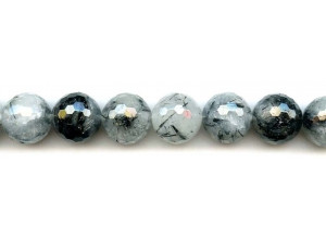 Tourmalinated Quartz 15mm Faceted Round