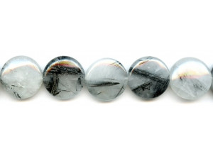 Tourmalinated Quartz 20mm Dime