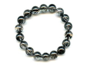 Tourmalinated Quartz 11mm Round Bracelet