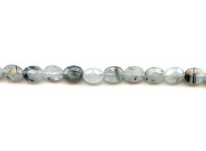 Tourmalinated Quartz 8x10 Faceted Flat Oval