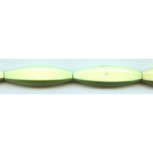 122-1046 Lemon Chrysoprase <br>14x40 Hexagon Oval Rice