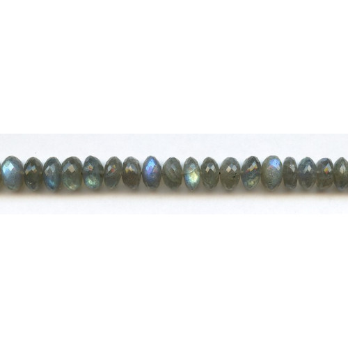 123-1991 Labradorite <br>9mm Faceted Rondell
