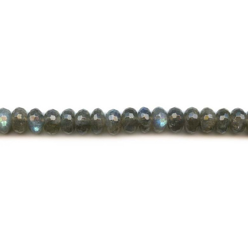 123-2022 Labradorite <br>10mm Faceted Rondell