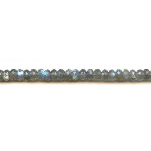 123-2337 Labradorite <br>8mm Faceted Rondell