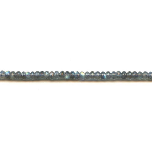 123-2339 Labradorite <br>5.5-6mm Faceted Rondell