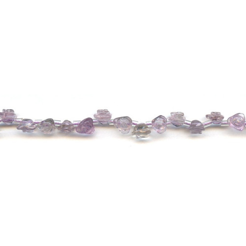 124-1374 Purple Fluorite <br>7mm Flower
