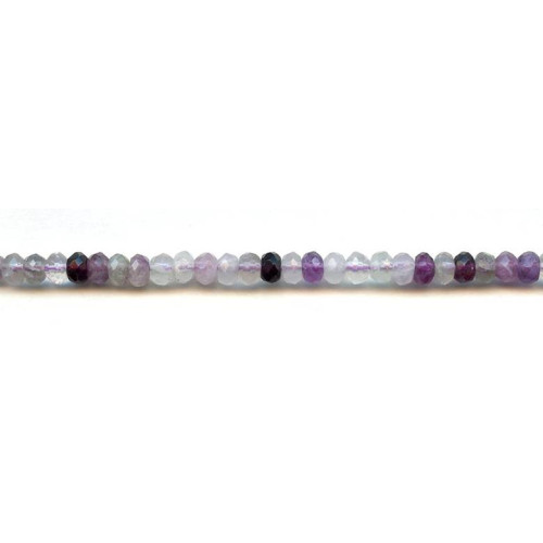 124-1381 Fluorite <br>6mm Faceted Rondell