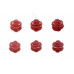 128-1026 Red Jade <br>25mm Flower Pendant