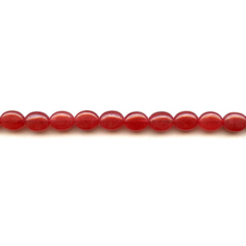 128-1057 Red Jade <br>8x10 Flat Oval
