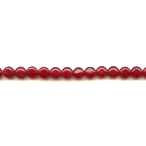 128-1084 Red Jade <br>8mm Coin