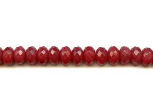 Red Jade 12mm Faceted Rondell