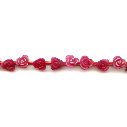 128-1106 Red Jade <br>10mm Flower