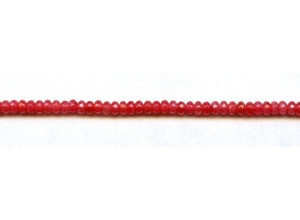 Red Jade 4mm Faceted Rondell Red Jade 4mm Faceted Rondell
