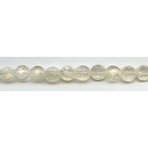 129-1107 Yellow Calcite <br>10mm Faceted Coin