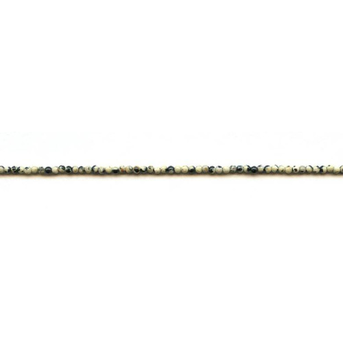 130-0588 Dalmatian Jasper <br>2mm Round