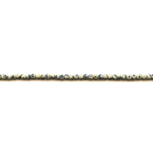 130-0589 Matte Dalmatian Jasper <br>3mm Round