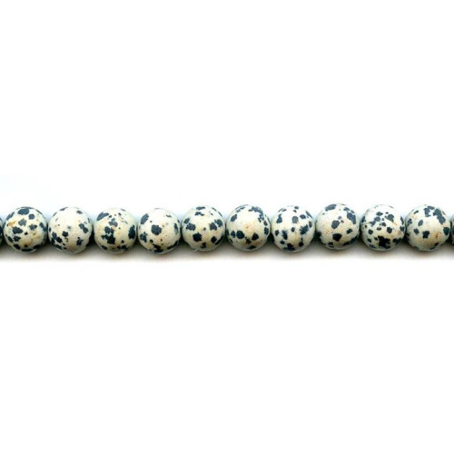 130-0594 Matte Dalmatian Jasper <br>10mm Round