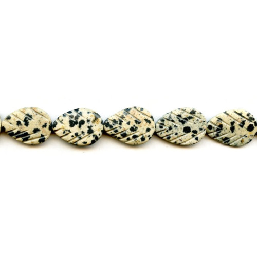 130-0600 Matte Dalmatian Jasper <br>15x20 Leaf