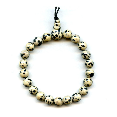 130-0602 Dalmatian Jasper <br>8mm Power Beads Bracelet
