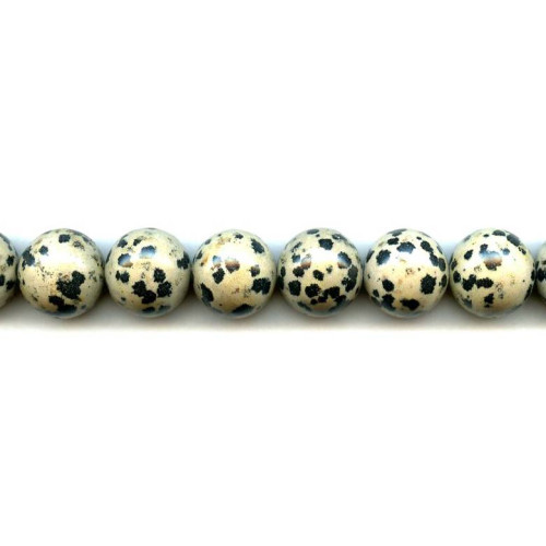 130-0620 Dalmatian Jasper <br>16mm Round