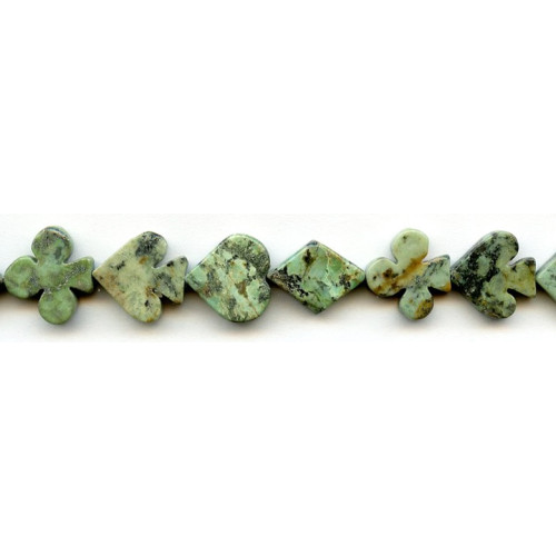 132-1075 African Turquoise <br>14-16mm Poker Suits