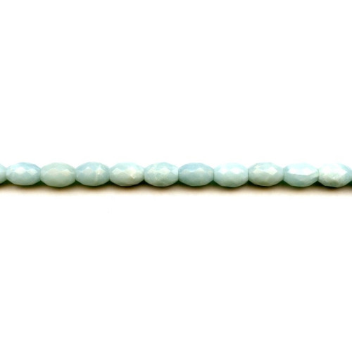 133-1309 Amazonite <br>7x10 Faceted Oval Rice