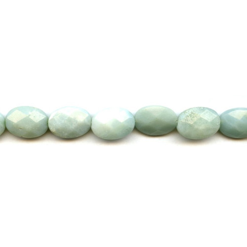 133-1624 Amazonite <br>13x18 Faceted Flat Oval