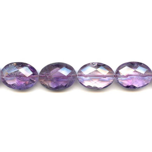 134-1226 Amethyst <br>18x25 Faceted Flat Oval