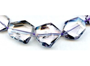 Pink Amethyst 14-26x Faceted Flat Nugget