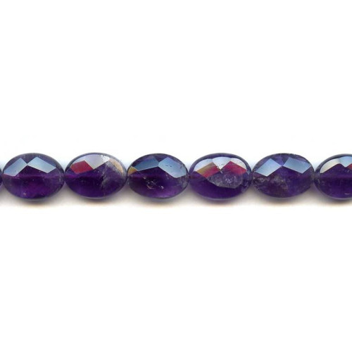 134-2499 Amethyst <br>13x18 Faceted Flat Oval