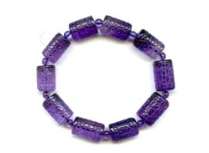 Amethyst 11mm Tube Bracelet