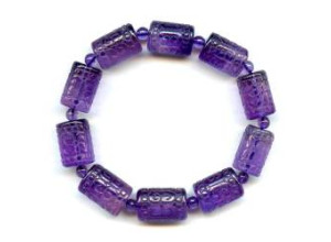 Amethyst 11-12mm Tube Bracelet