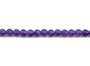 Amethyst 8mm Corrugated Round