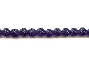 Amethyst 10mm Corrugated Round
