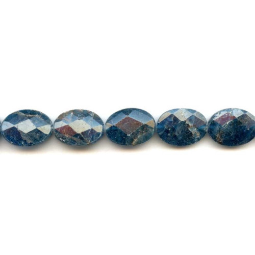 135-1036 Blue Apatite <br>15x20 Faceted Flat Oval