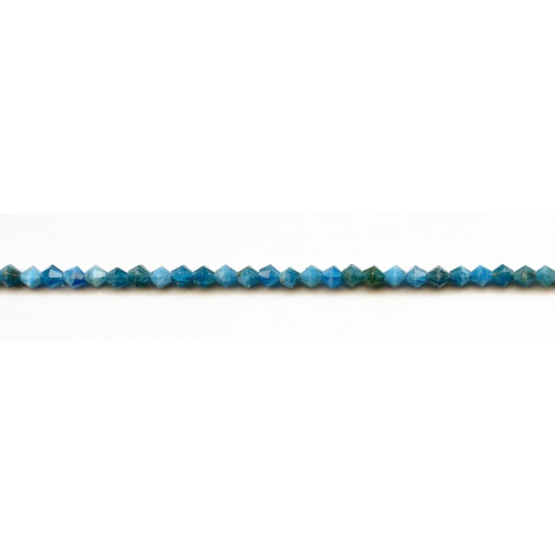 135-1548 Blue Apatite <br>4mm Diamond Cut Bicone