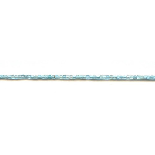 135-1560 Blue Apatite <br>2.5mm Beveled Cube