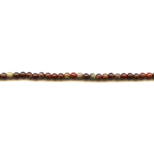136-0004 Apple Jasper <br>4mm Round