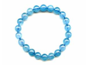 Aquamarine 8mm Round Bracelet