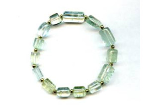 Aquamarine 10x Tube Bracelet