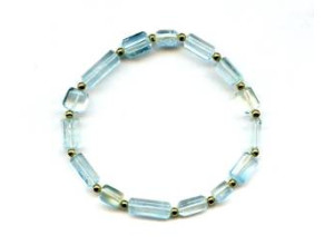 Aquamarine 6x Tube Bracelet
