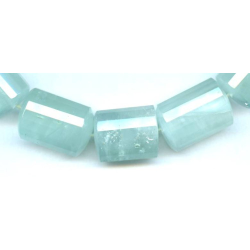 137-2595 Aquamarine <br>16-21mm Faceted Tube