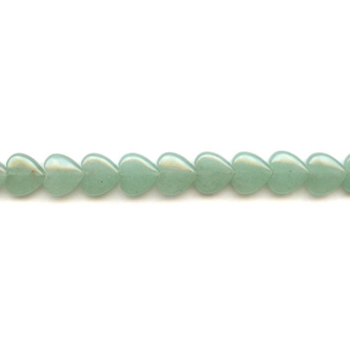 138-1074 Aventurine <br>12mm Puffy Heart