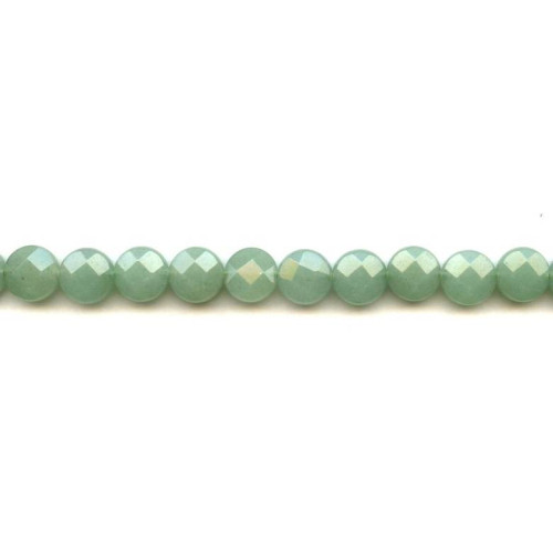 138-1122 Aventurine <br>10mm Faceted Coin