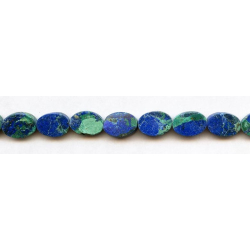 139-1142 Azurite Malachite <br>10x14 Flat Oval