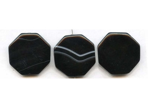 Black Onyx 28mm Octagon Pendant