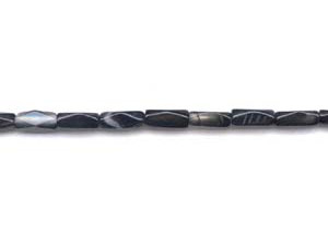 Black Sardonyx 5x15 Faceted Rectangle