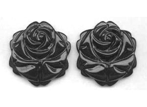 Black Onyx 45mm Flower Pendant