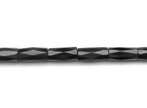 Black Onyx 10x20 Faceted Tube