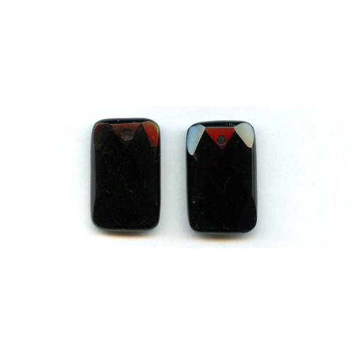 140-1157 Black Onyx <br>20x32 Cushion Cut Pendant